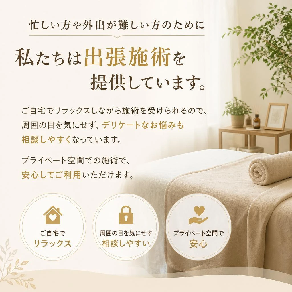出張施術の魅力