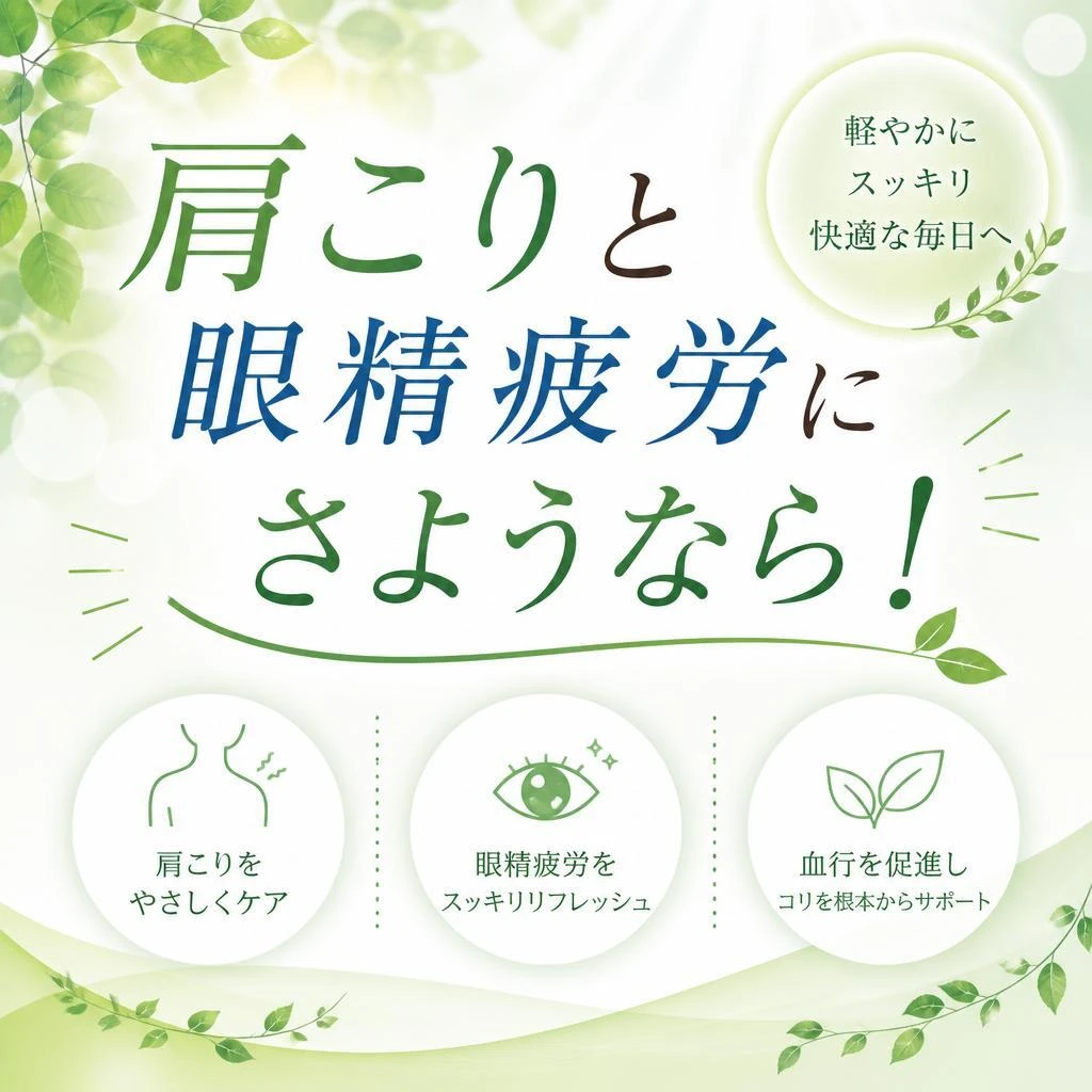 肩こりと眼精疲労にさようなら！