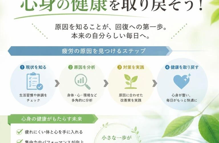 疲労の原因を突き止めて、心身の健康を取り戻そう！