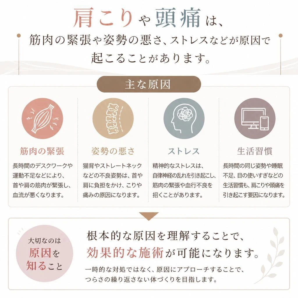なぜ肩こりや頭痛が起こるのか？