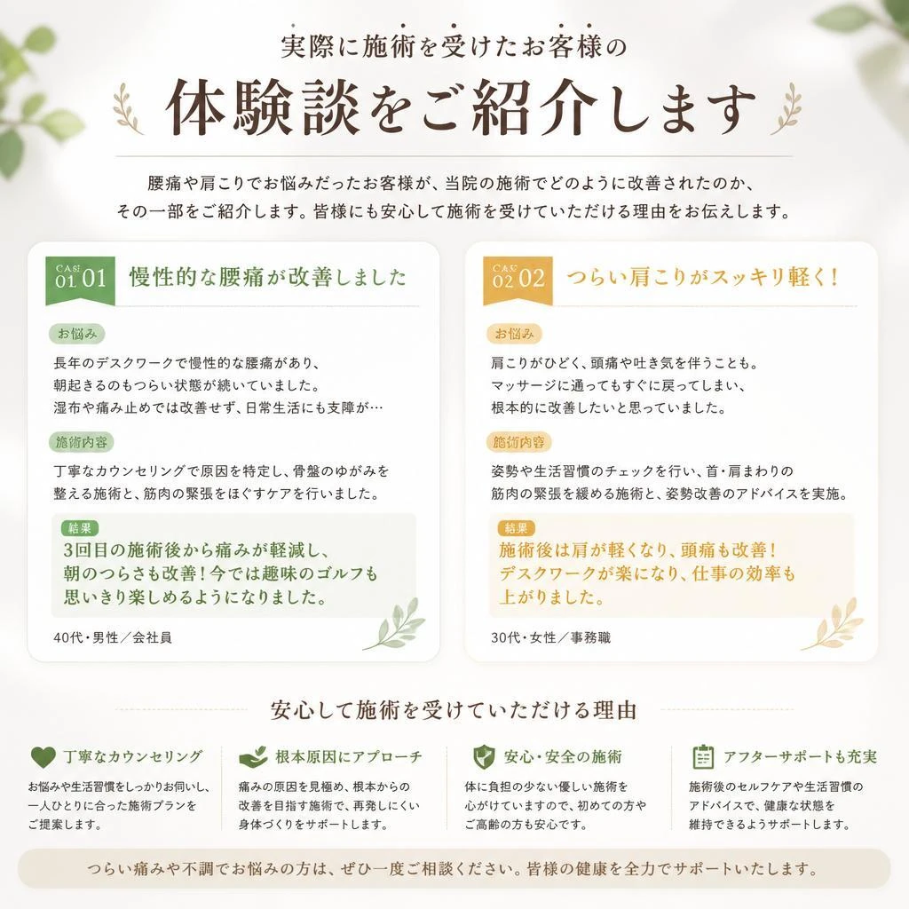 体験者の声
