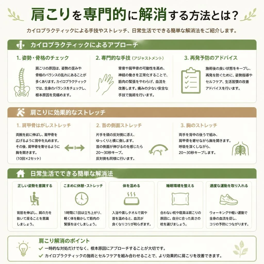 肩こり解消法とその効果
