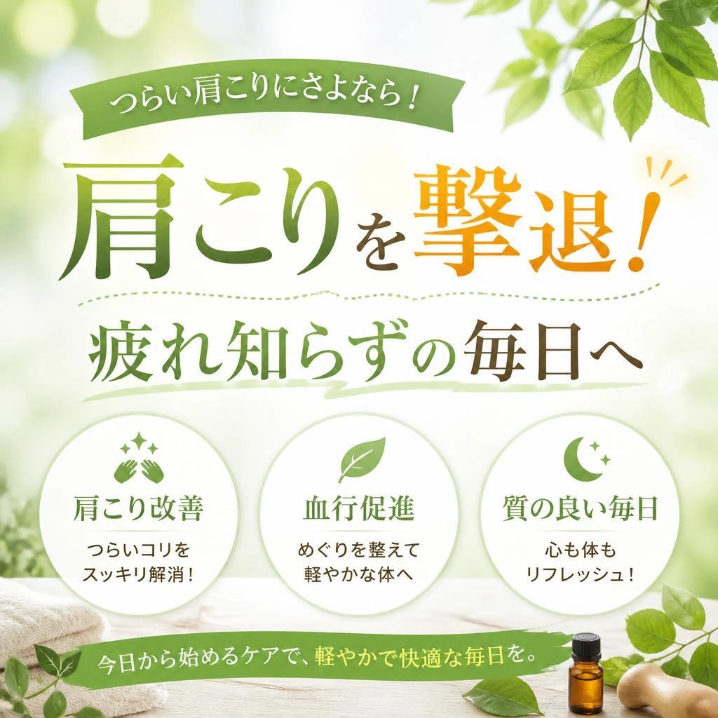 肩こりを撃退！疲れ知らずの毎日へ
