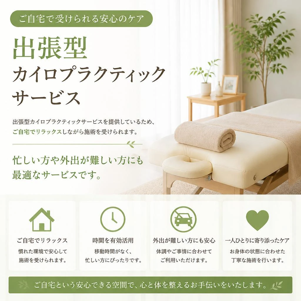 ご自宅で施術を受けるメリット