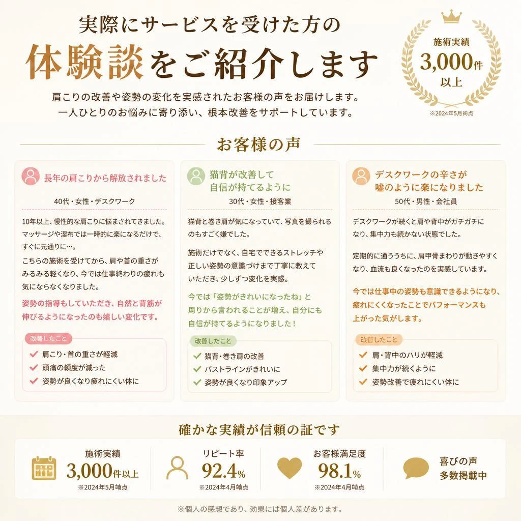 患者様の喜びの声