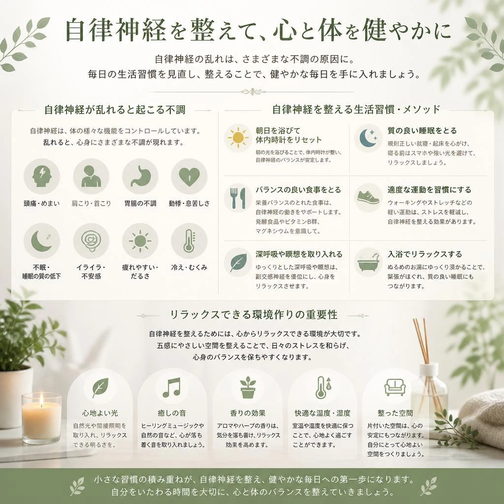 自律神経のバランスを整えて身体を楽に！