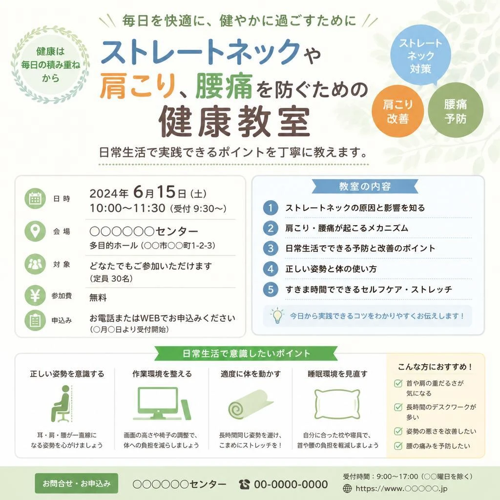 健康教室のご案内