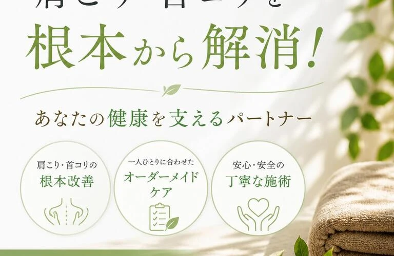 肩こり・首コリを根本から解消！あなたの健康を支えるパートナー