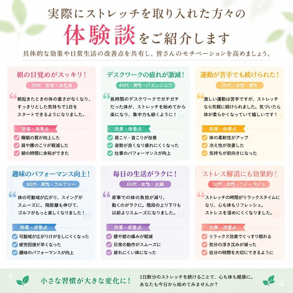 4. 実践者の体験談：ストレッチで変わった生活
