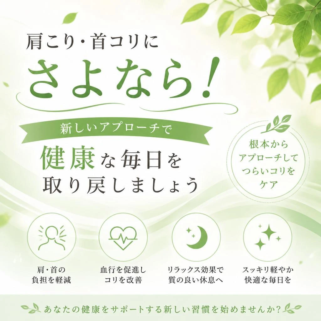 肩こり・首コリにさよなら！新しいアプローチで健康な毎日を取り戻しましょう