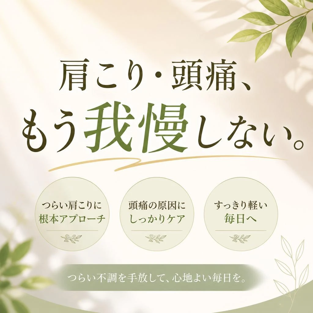 肩こり・頭痛、もう我慢しない。