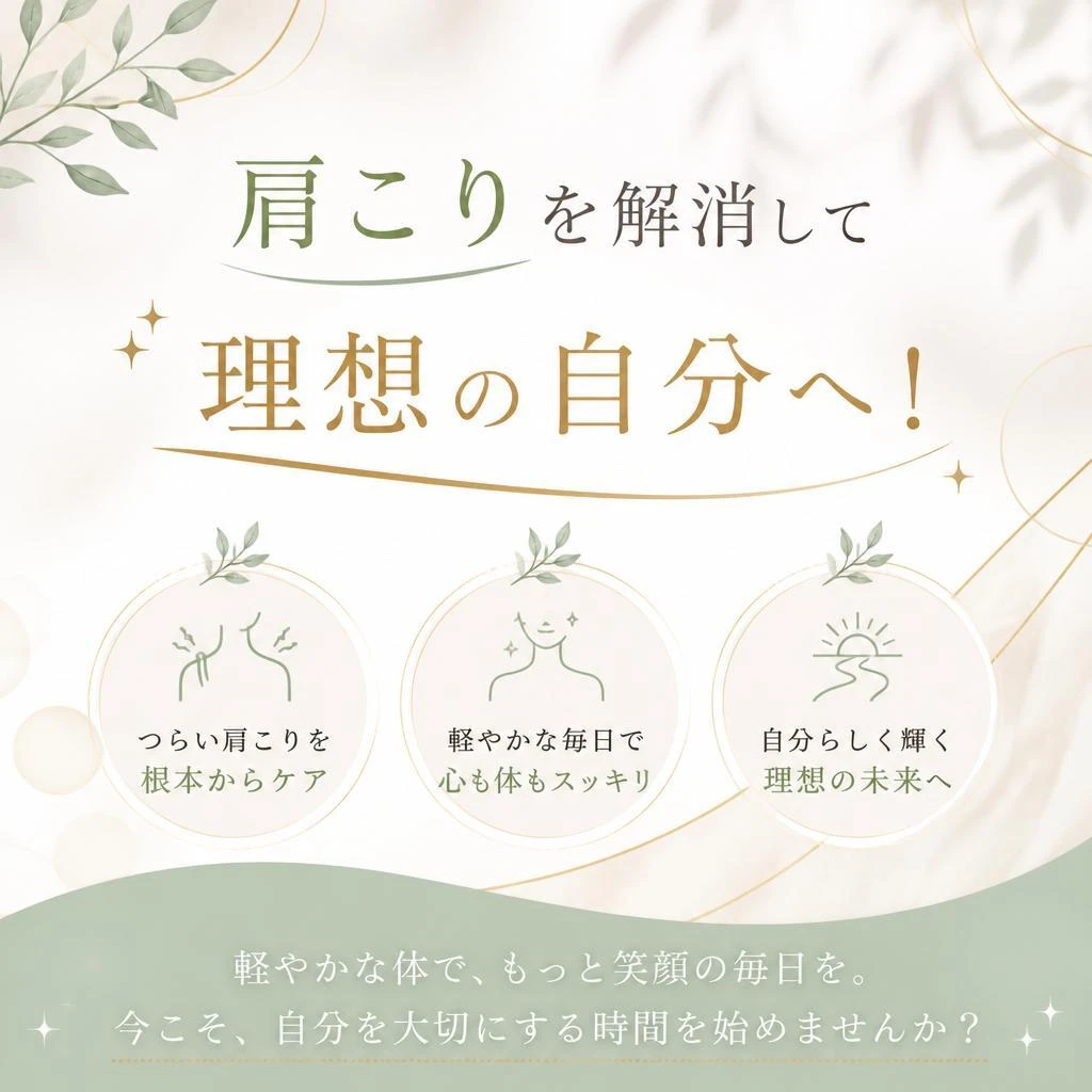肩こりを解消して理想の自分へ！