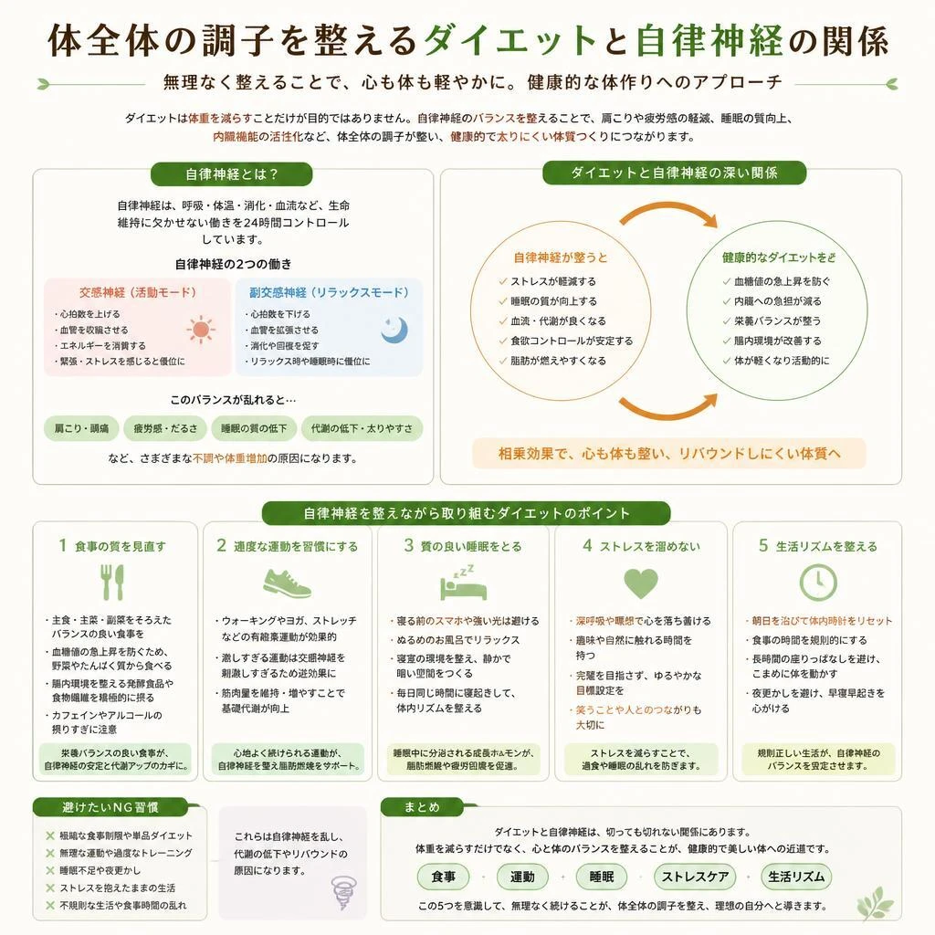 ダイエット方法と自律神経の関係