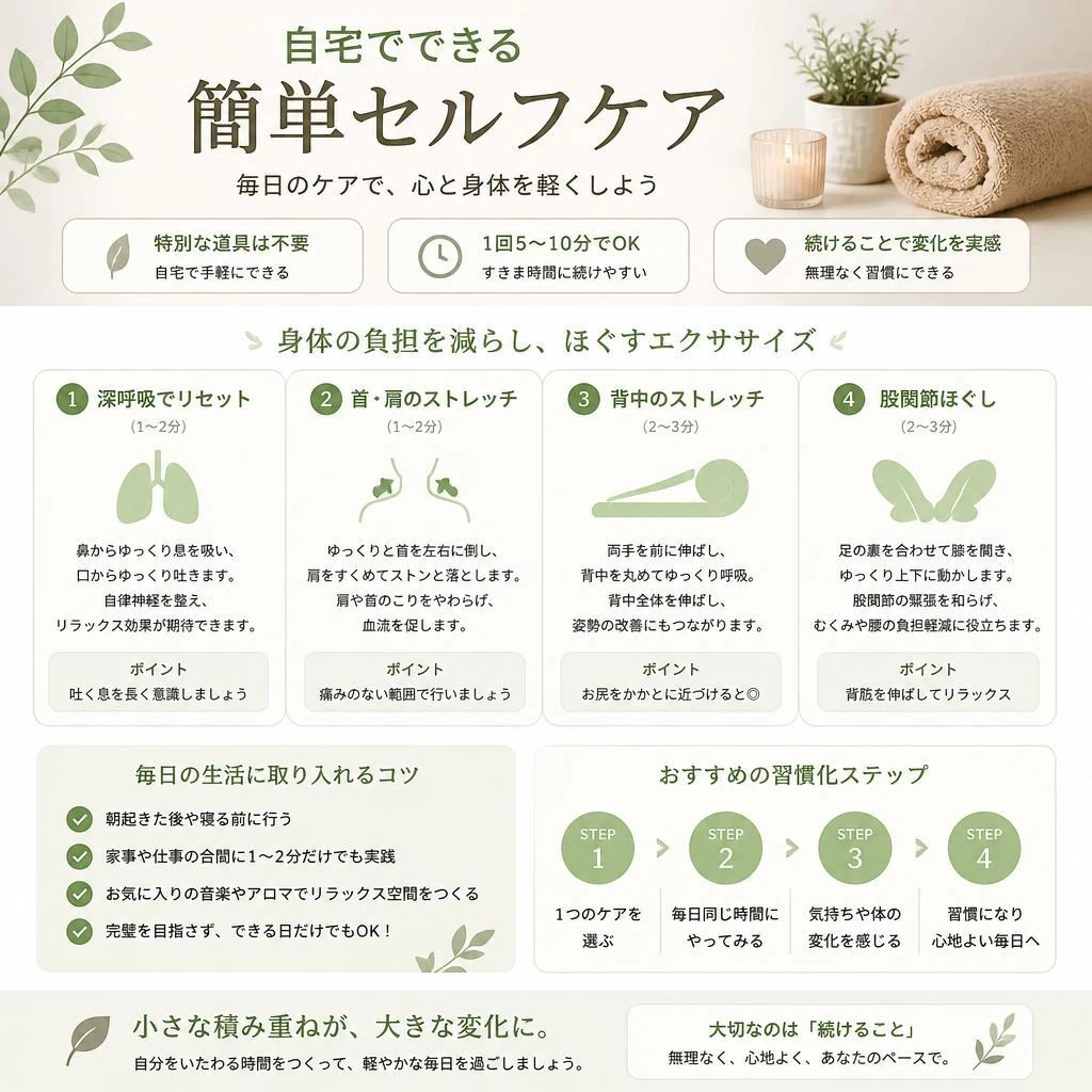 3. 簡単にできるセルフケア技術