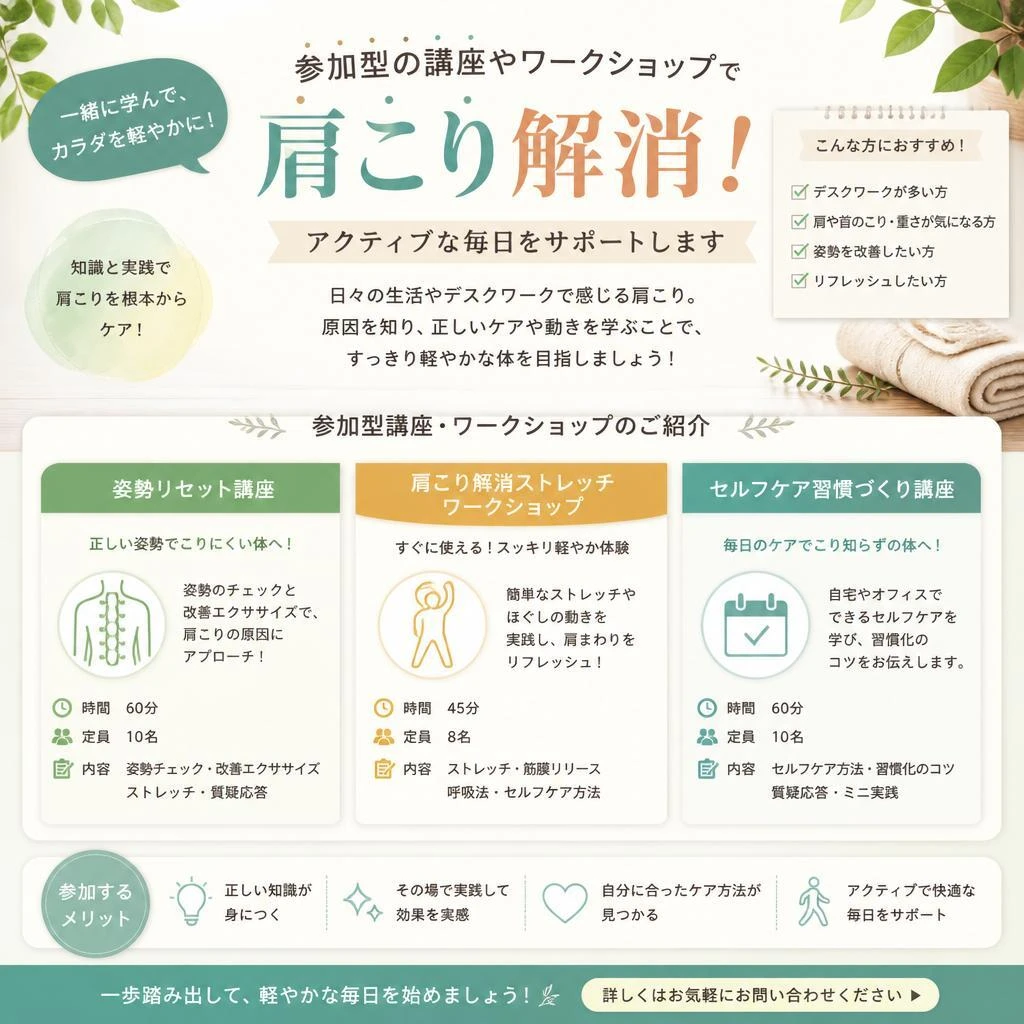 4. アクティブな生活を促進する選べる講座
