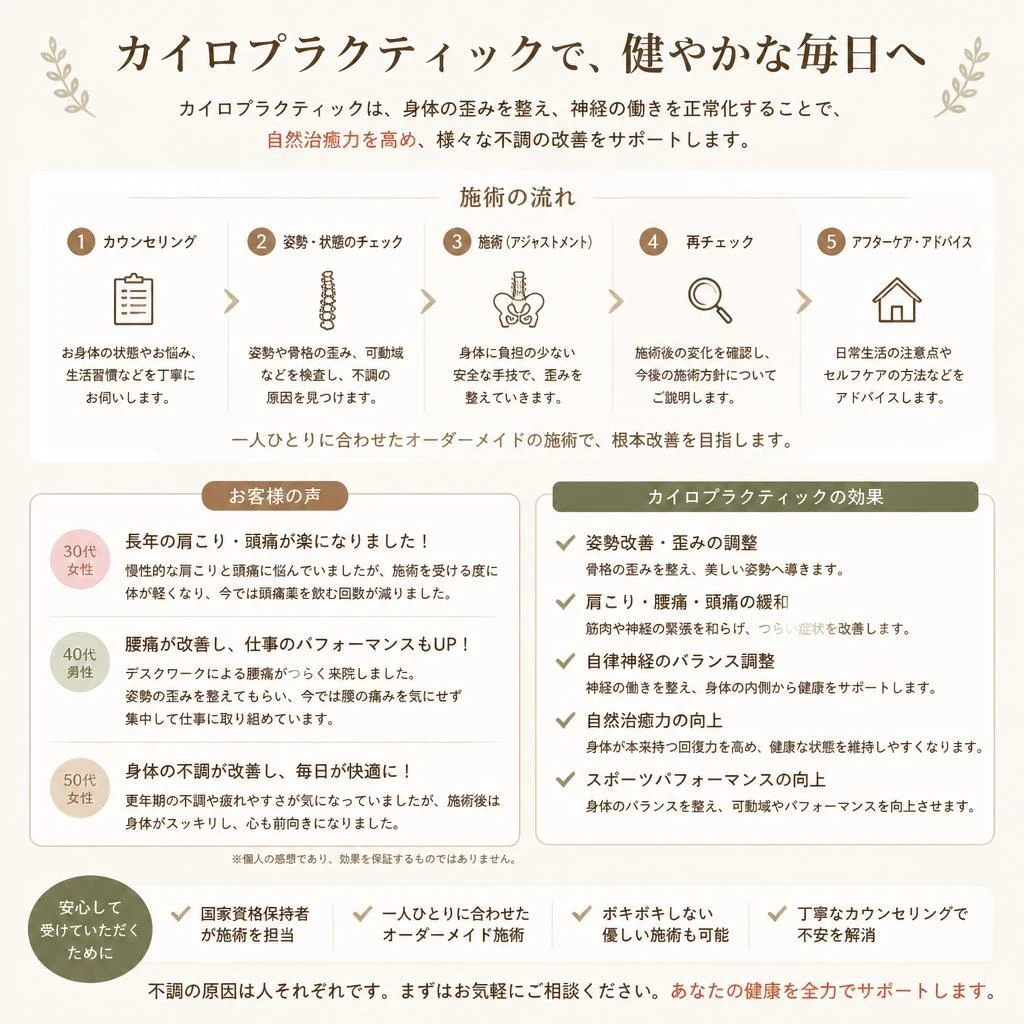 4. 施術の流れとお客様の声