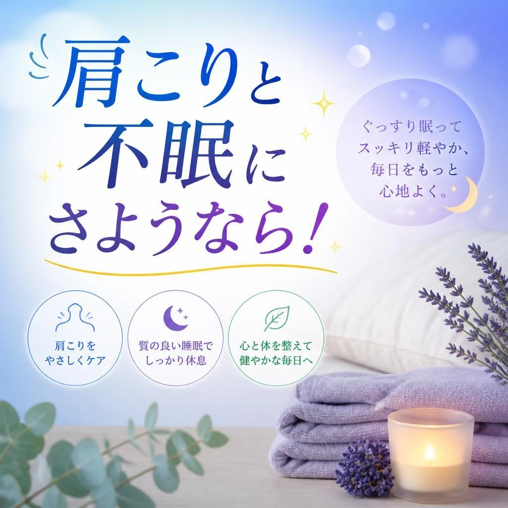 肩こりと不眠にさようなら！