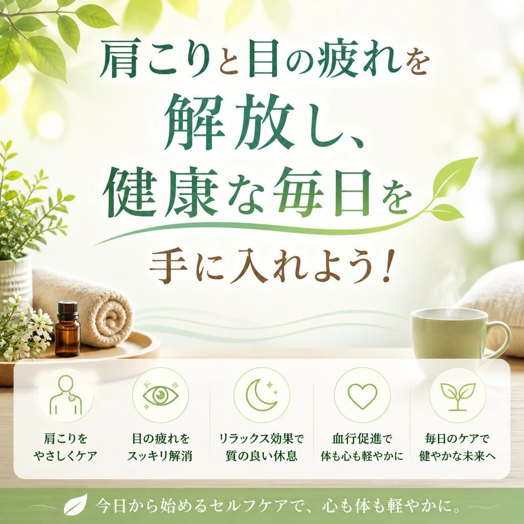 肩こりと目の疲れを解放し、健康な毎日を手に入れよう！