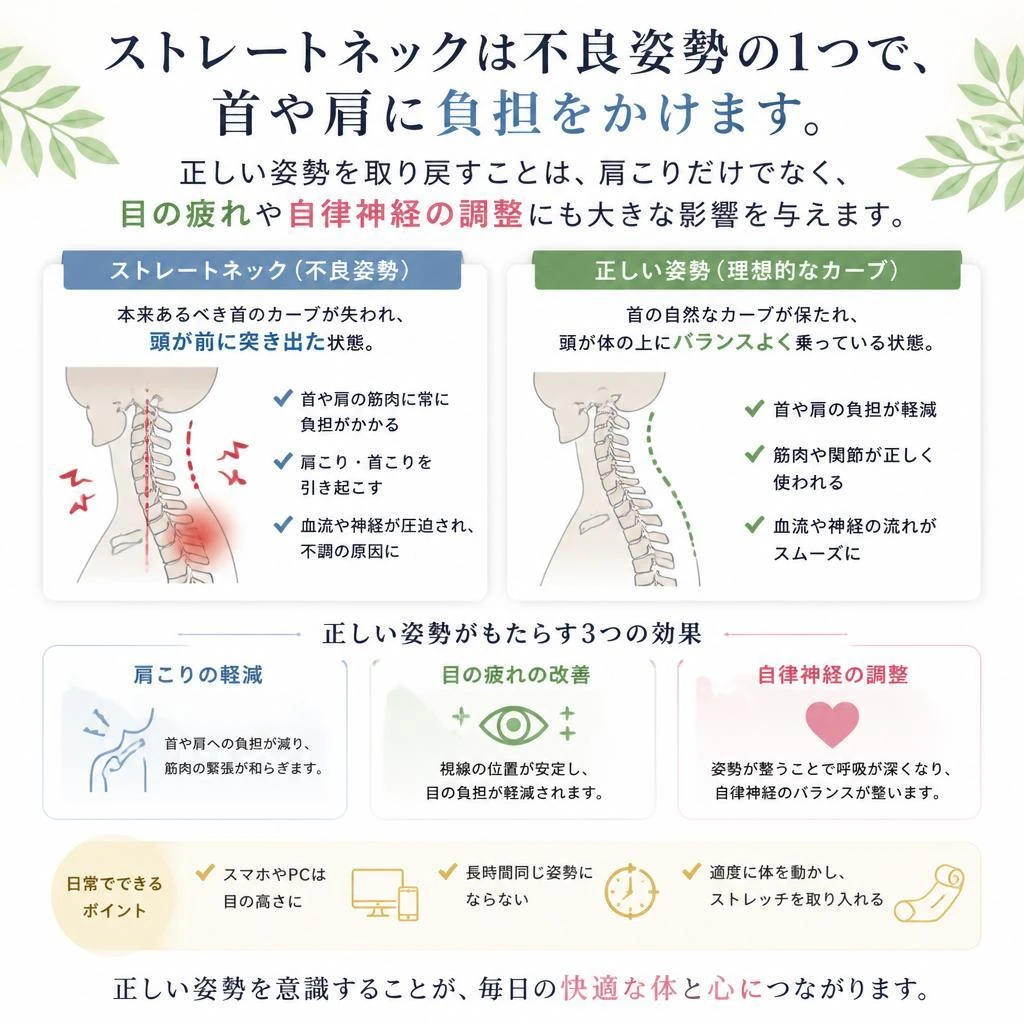 ストレートネックと姿勢改善の重要性