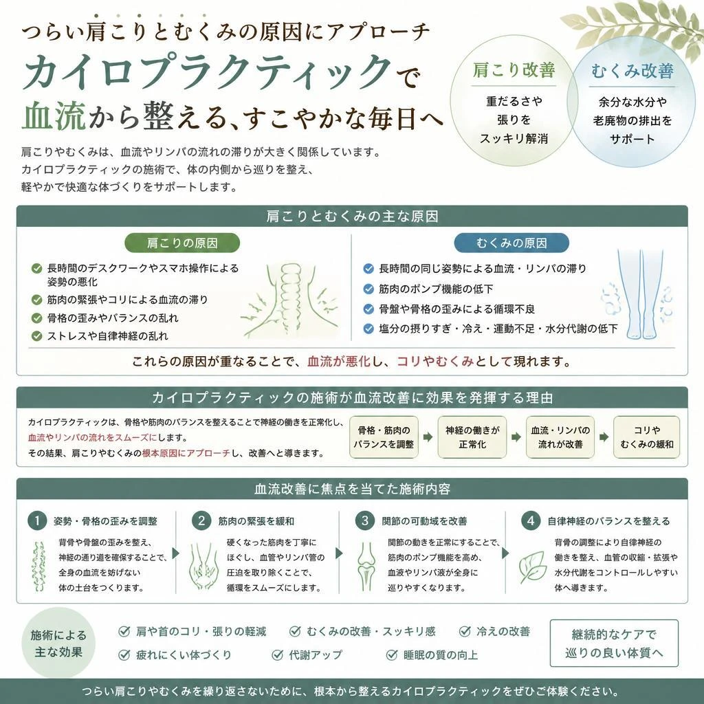 むくみにも効くカイロプラクティック