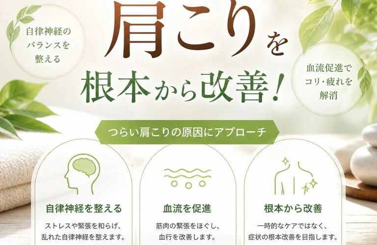 自律神経を整え、肩こりを根本から改善！