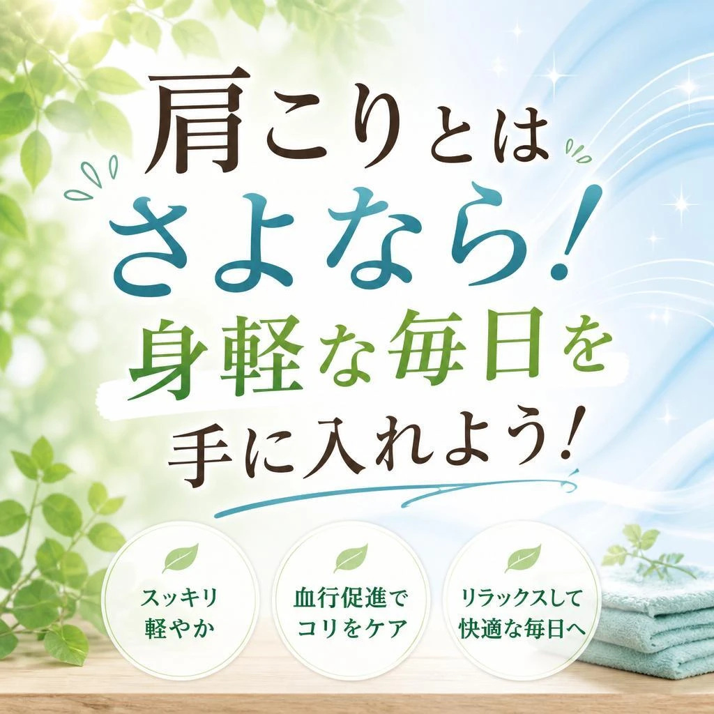 肩こりとはさよなら！身軽な毎日を手に入れよう！