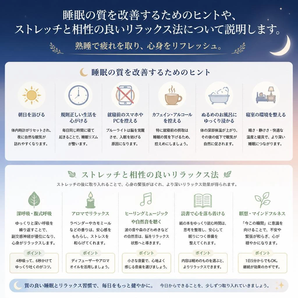 良質な睡眠のための工夫