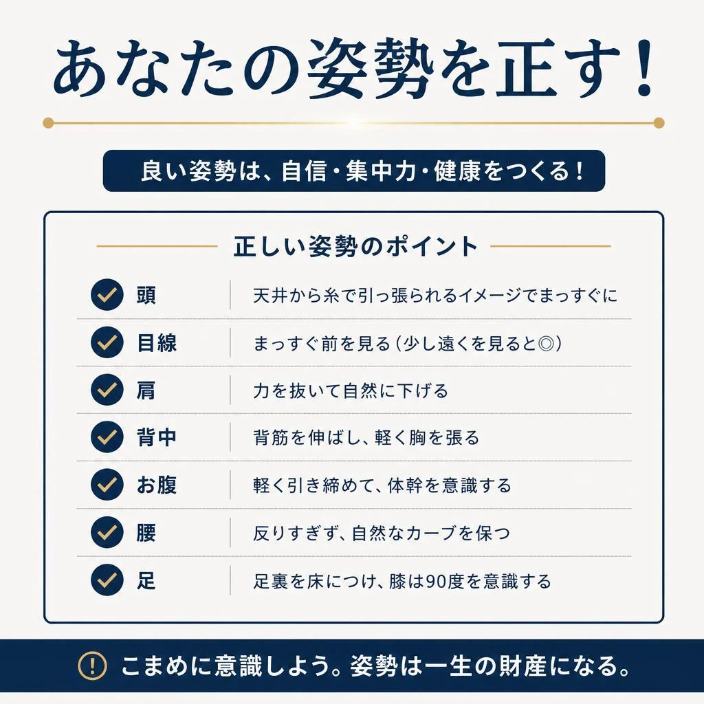 あなたの姿勢を正す！
