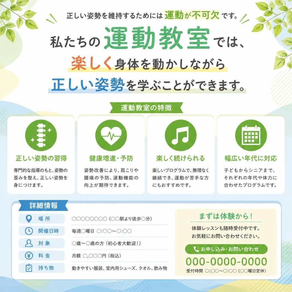 運動教室のご案内