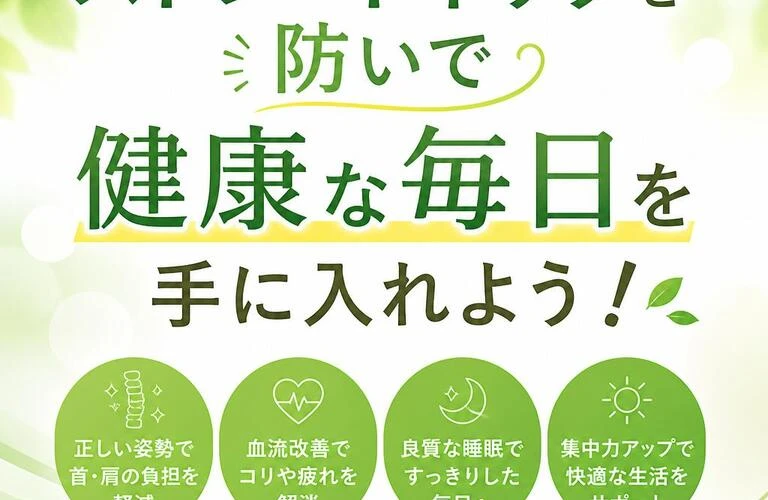 ストレートネックを防いで健康な毎日を手に入れよう！