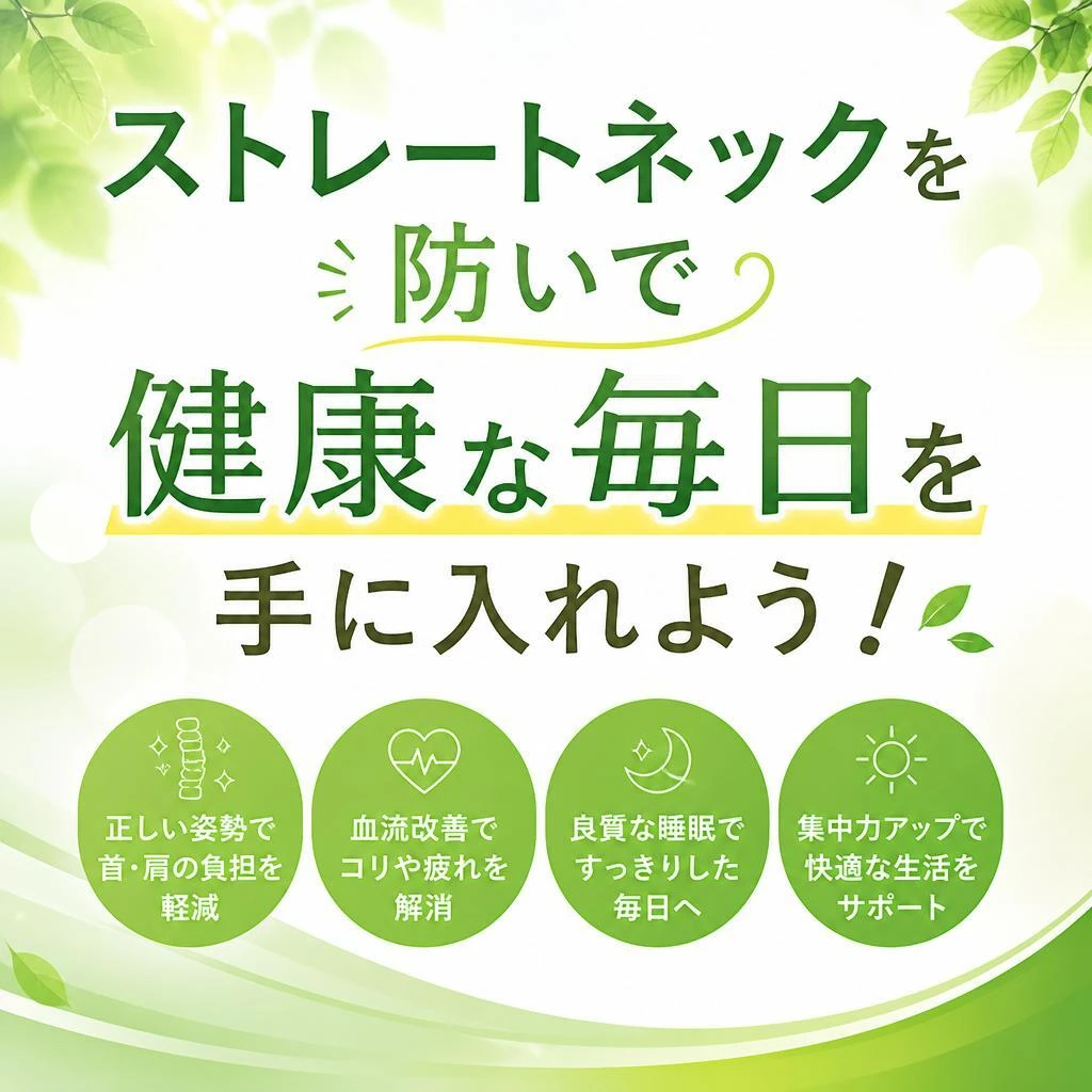 ストレートネックを防いで健康な毎日を手に入れよう！