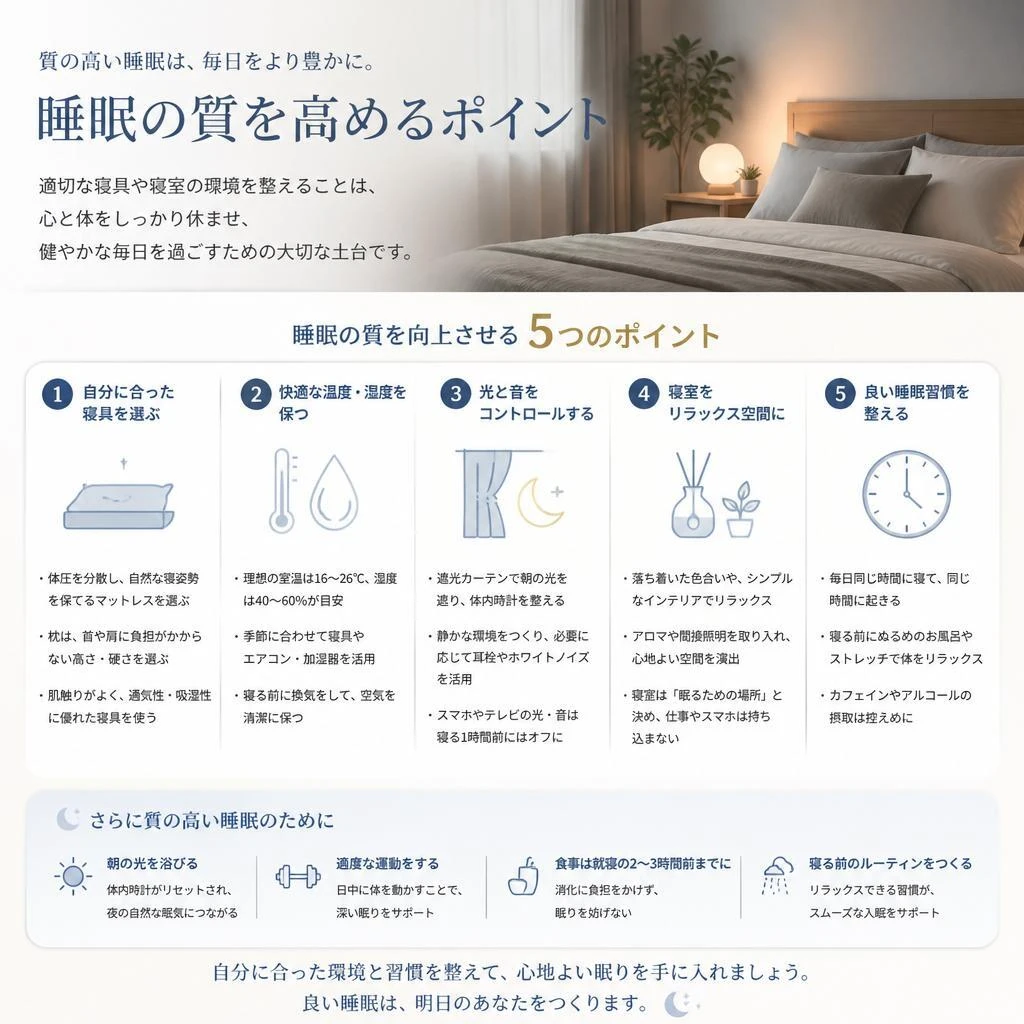快適な睡眠環境を作る