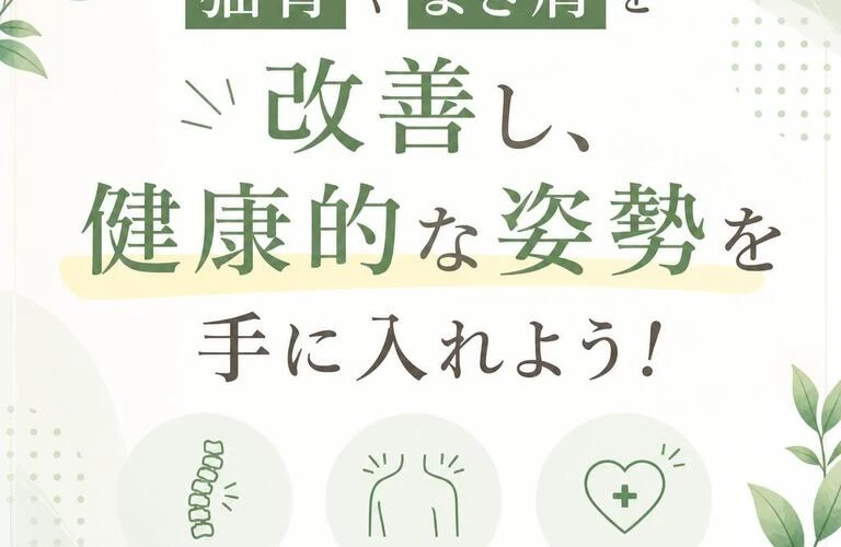 猫背やまき肩を改善し、健康的な姿勢を手に入れよう！