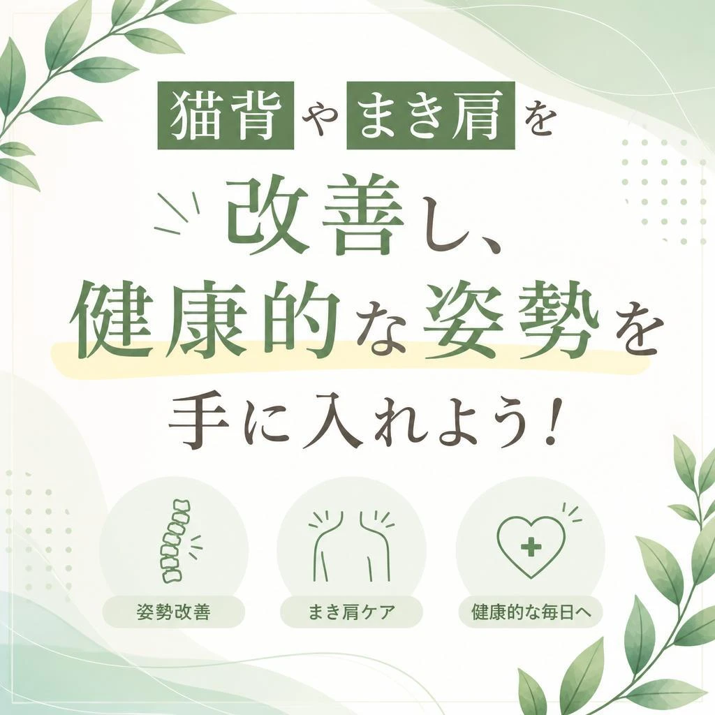 猫背やまき肩を改善し、健康的な姿勢を手に入れよう！