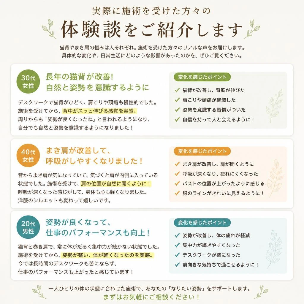 お客様の体験談