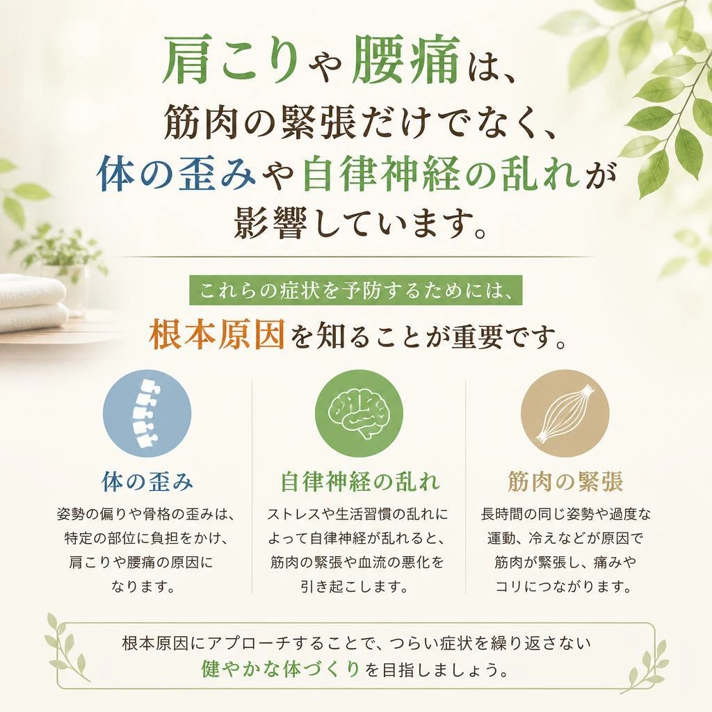肩こりと腰痛の根本原因