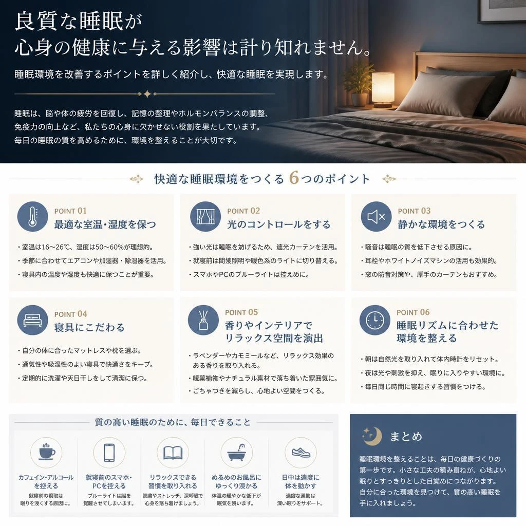 理想の睡眠環境を整えよう