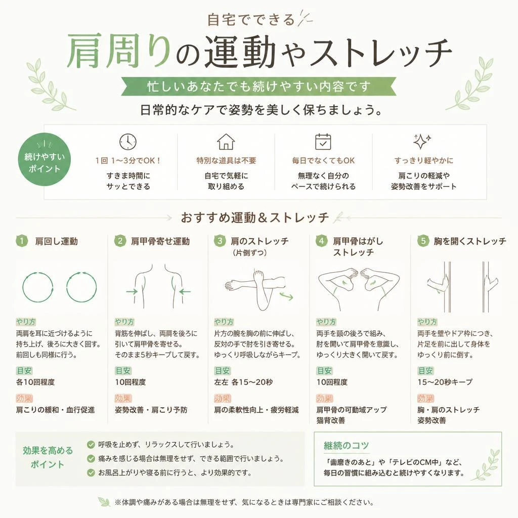 簡単にできる運動とストレッチ