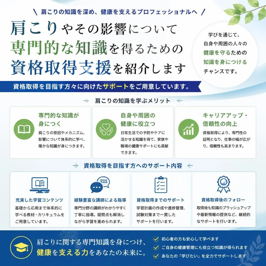 資格取得支援で健康理解を深める