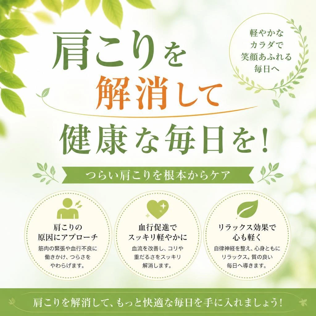 肩こりを解消して健康な毎日を！