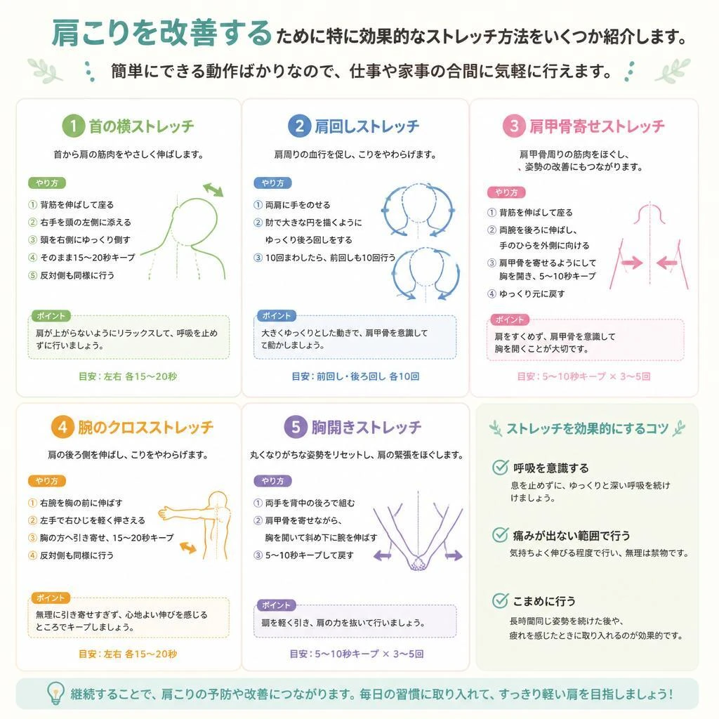 肩こり改善のためのストレッチ
