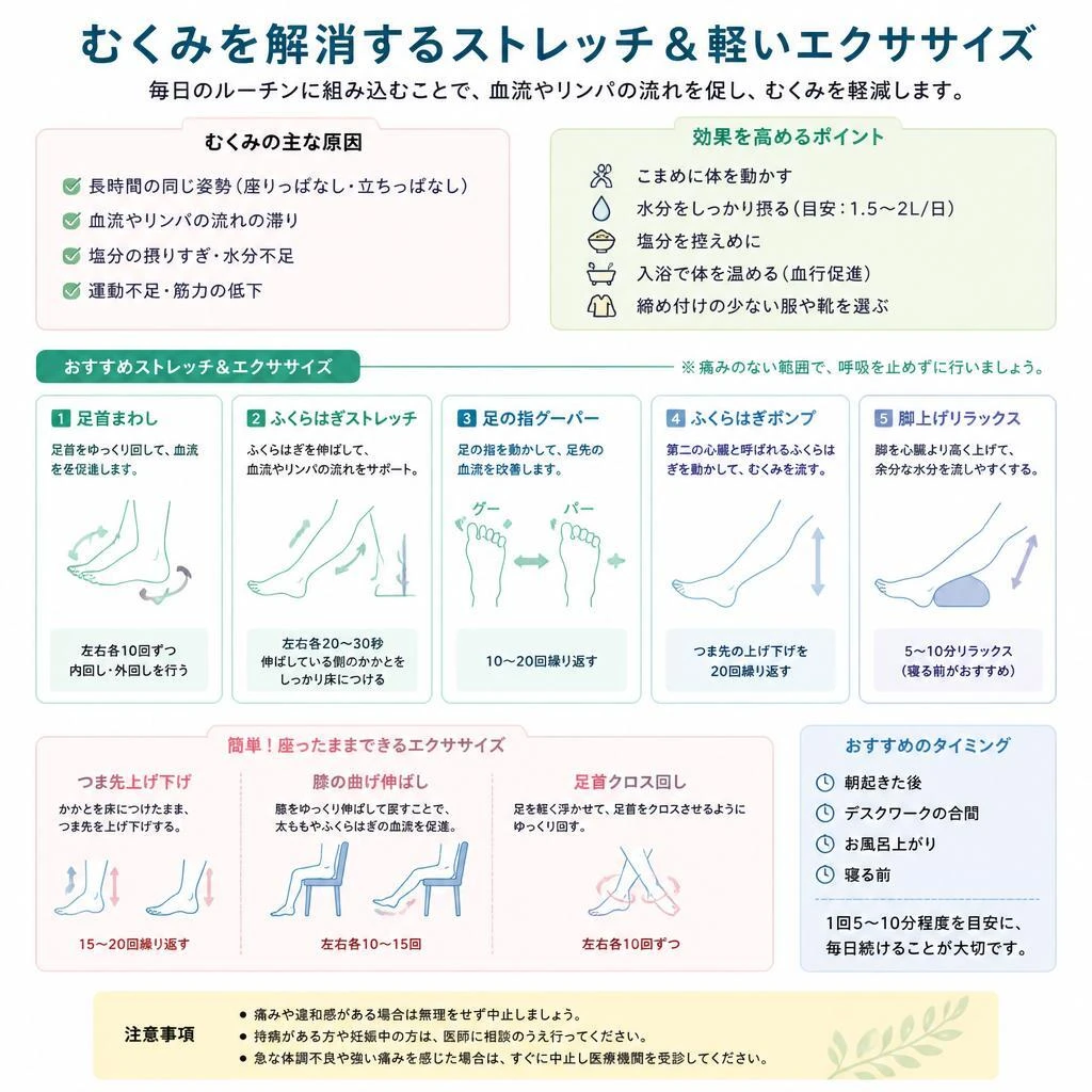 むくみ改善へのアプローチ