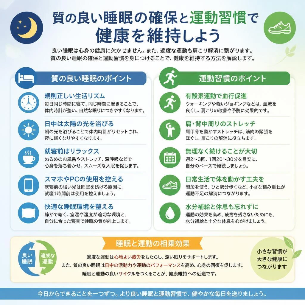 睡眠と運動の重要性