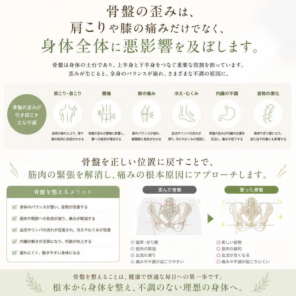 骨盤の歪みがもたらす影響