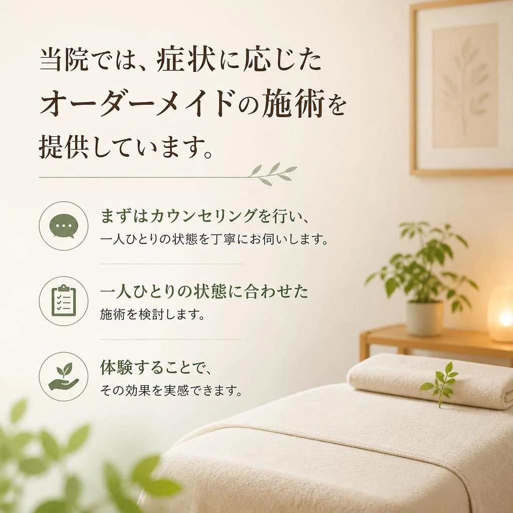 オーダーメイドの施術プラン