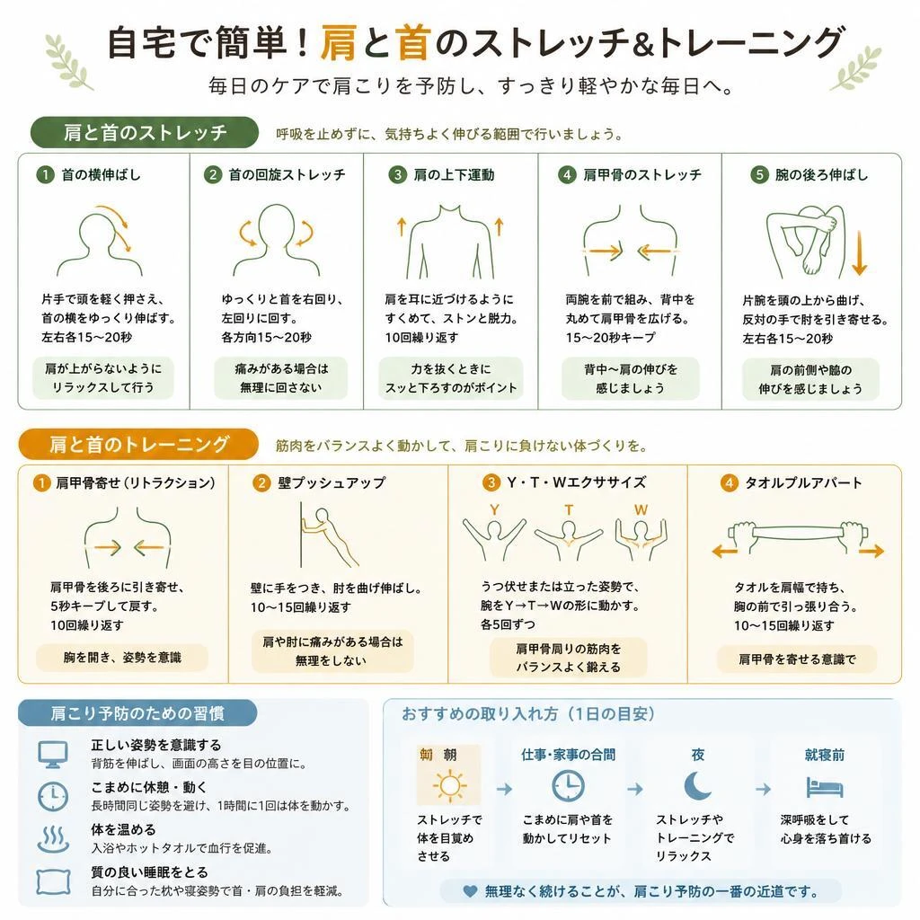 肩と首の簡単運動