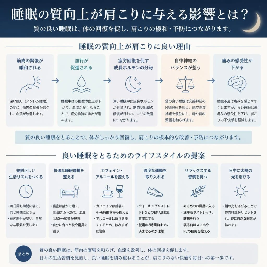 質の高い睡眠が肩こりを軽減する理由