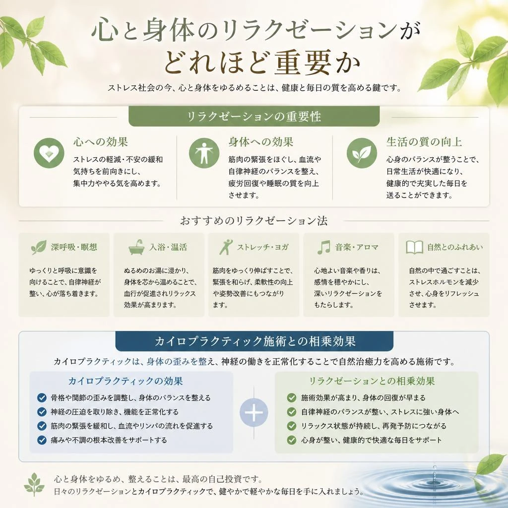 心身のリラクゼーションで痛みを和らげる