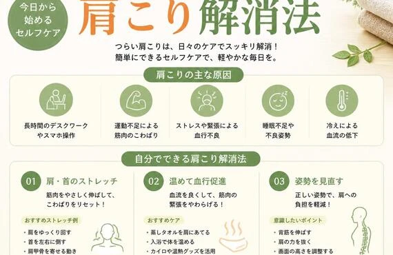 肩こり専門家が教える！自分でできる肩こり解消法