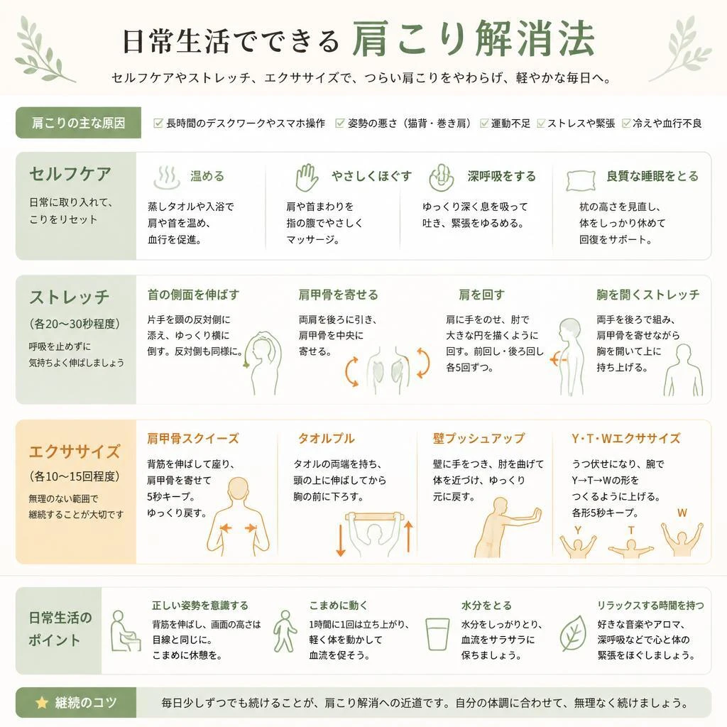 自宅でできる簡単な肩こり解消法